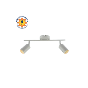 Foco LED de riel doble ajustable en color blanco